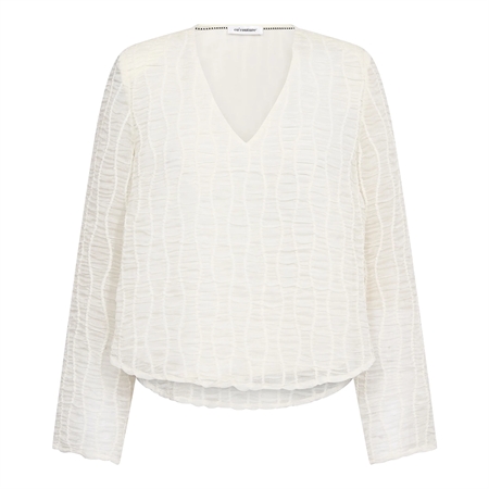Co'Couture BaltaCC Padded V-Blouse Off-White