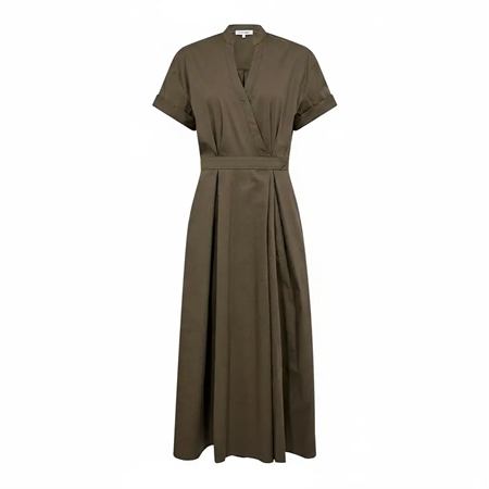 Co'Couture ElaraCC SS Wrap Dress i farven Olive hos MAAK Shop