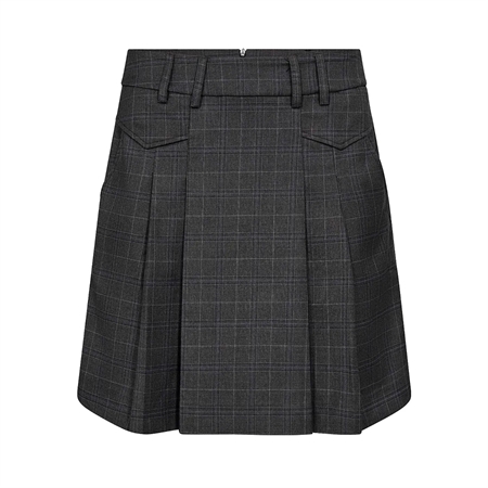 Co'Couture EloraCC Pocket Pleat Skirt Mini Dark Grey