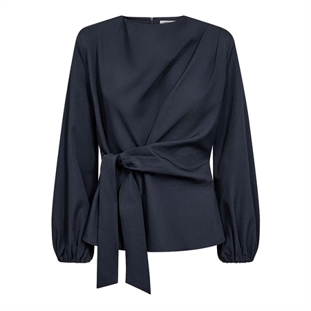 Co'Couture LunaCC Tie Blouse Navy
