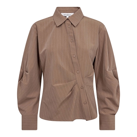 Co'Couture LyviaCC Asym Pin Shirt Walnut