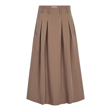 Co'Couture LyviaCC Pleat Pin Skirt Walnut