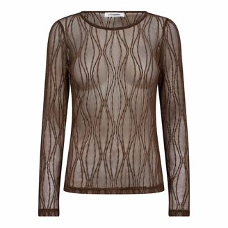 Co'Couture MarcyCC Mesh O-blouse Mocca