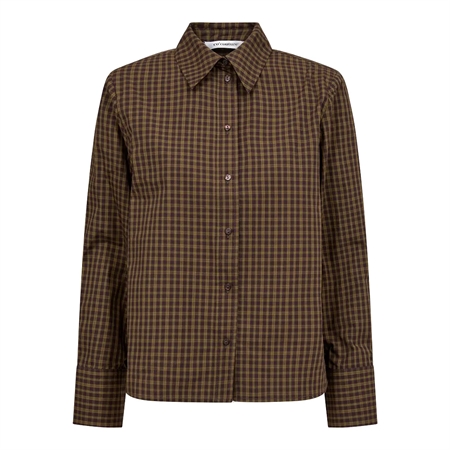 Co'Couture TeffaCC Padded Check Shirt i farven Olive hos MAAK Shop