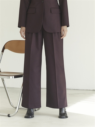 Co'Couture AlmiraCC Pleat Pant Plum