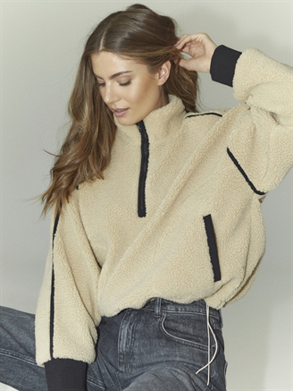 Co'Couture MadinCC Fleece Anorak Sand