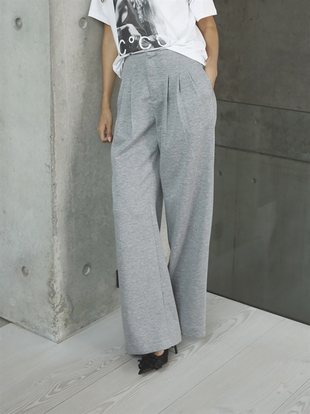 Co\'Couture LanceCC Pleat Sweatpant Grey Melange