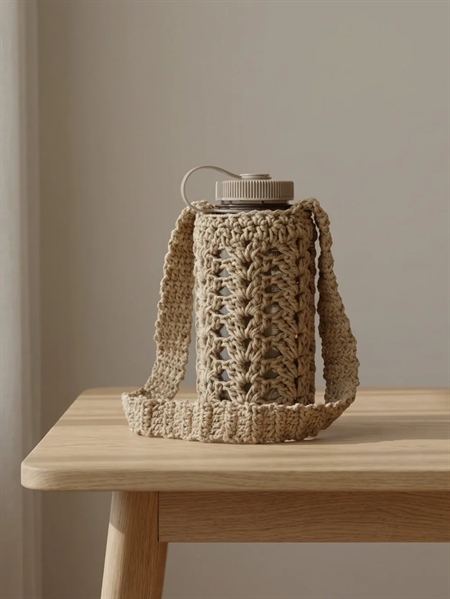 Moshi Moshi Mind Crochet Bottle Holder Sand