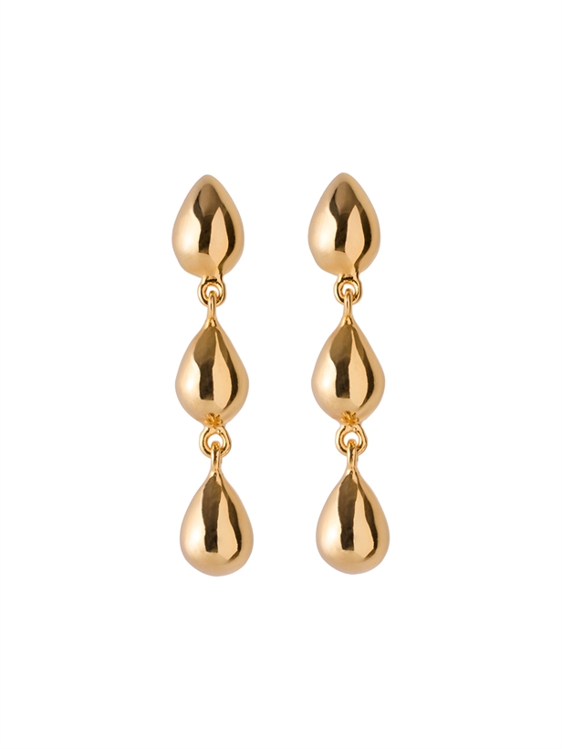 Pernille Corydon Rain Earrings 25 mm Guld