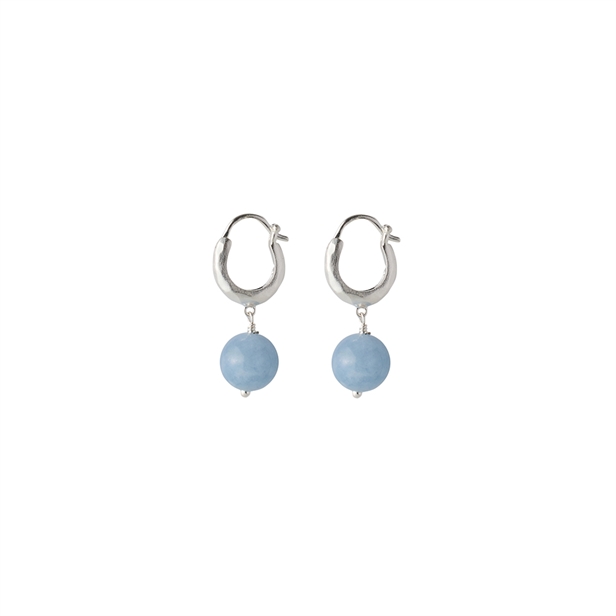 Pernille Corydon Blue Sky Earrings 26 mm Silver