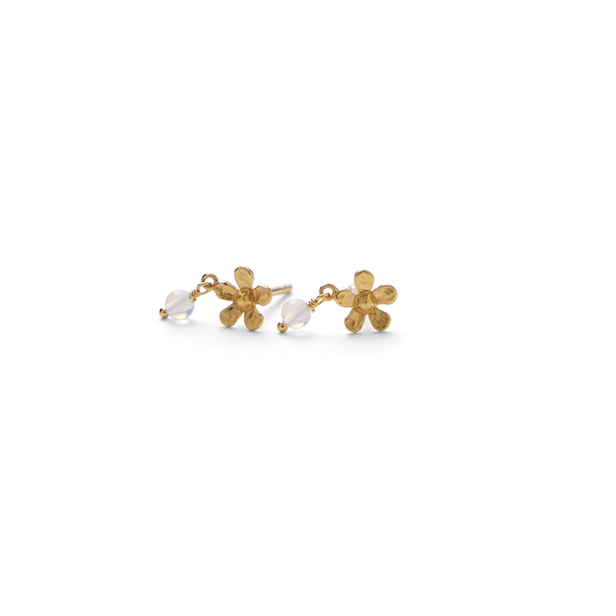 Pernille Corydon Moonstone Poppy Earsticks Guld