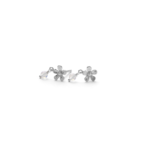Pernille Corydon Moonstone Poppy Earsticks Silver