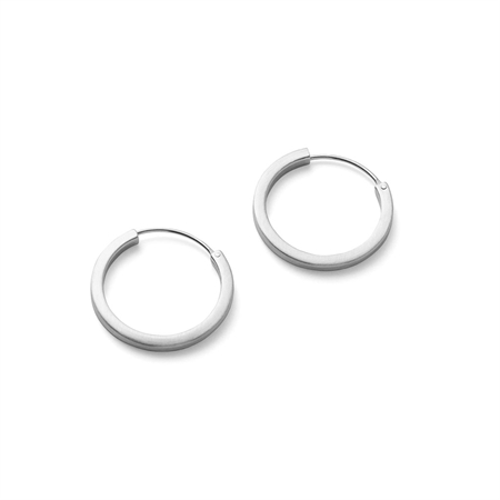 Pernille Corydon Small Circle Line Hoops 30 mm Silver