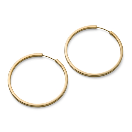Pernille Corydon Large Circle Line Hoops 50 mm Guld