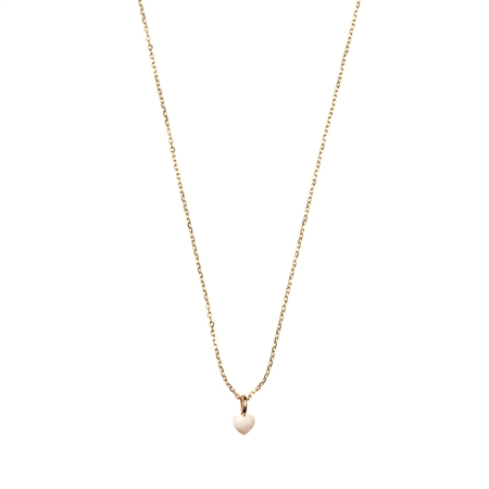 Enamel Copenhagen Amore Necklace Guld Daisy forgyldt halskæde med cremehvidt emaljehjerte