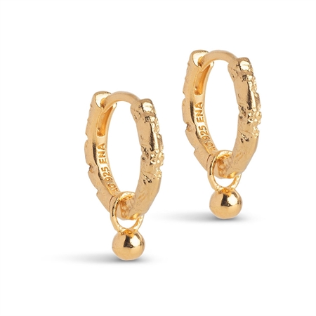 Enamel Copenhagen Belle Hoops Guld i guldbelagt sterlingsølv med aftagelig kugle