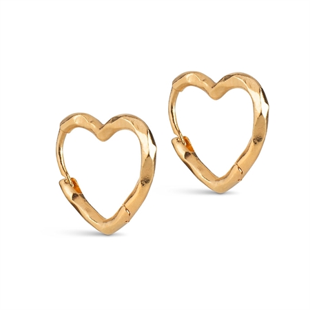Enamel Copenhagen Organic Heart Small Hoops Guld