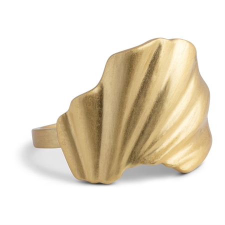 Enamel Copenhagen Wave Ring i 18K guldbelagt messing med bølgende design
