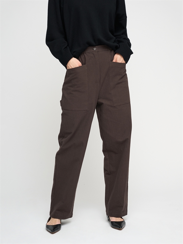 Moshi Moshi Mind Everly Pants Crepe Chocolate