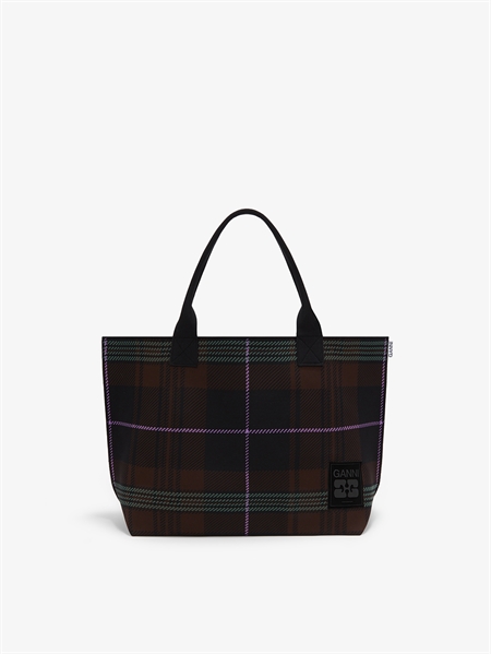 Ganni Knit Easy Shopper Medium Chicory Coffee
