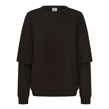 Gestuz GZgilsa Layered Sweatshirt i Ganache