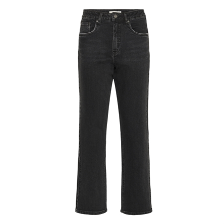 Gestuz GZjade HW straight jeans Washed Dark Black