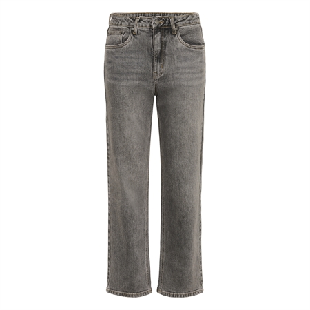 Lysegrå Gestuz GZjade HW straight jeans med lige ben og høj talje til kvinder