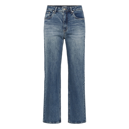 Gestuz GZjade HW straight jeans Washed Mid Blue
