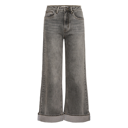 Lysegrå Gestuz GZsara HW wide jeans med brede ben og høj talje til kvinder
