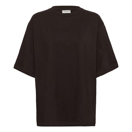 Gestuz GZtimune tee Mole 10911405 brun oversize t-shirt i oekologisk bomuld til kvinder fra MAAK Shop