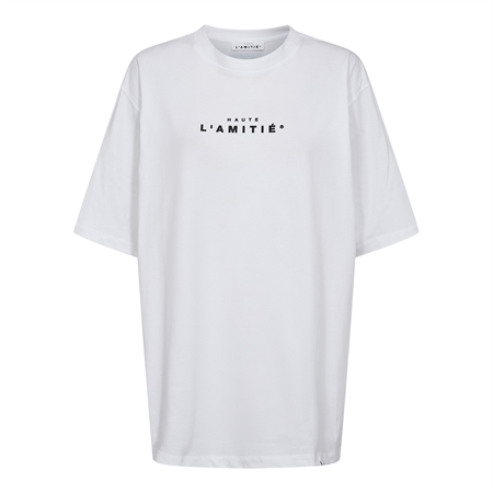 Haute L'Amitié Crew Rub Print Tee White