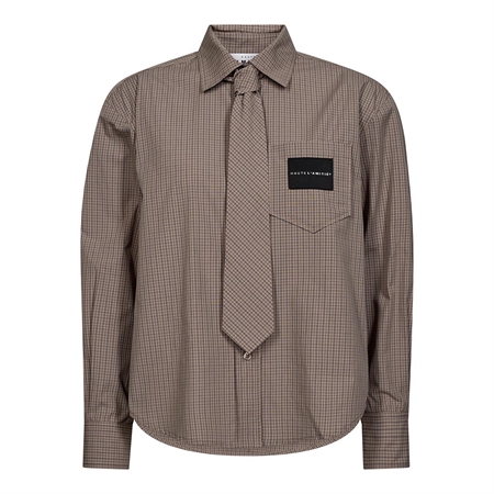 Haute L'Amitié Ida Check Tie Shirt Walnut