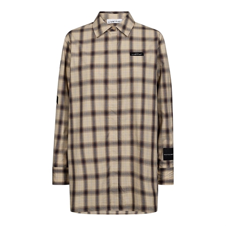 Haute L'Amitié Idel Button Check Shirt Beige Check