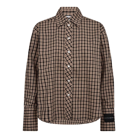 Haute L'Amitié Maxi Logo Dessert Check Shirt Dessert