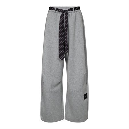 Haute L'Amitié Maxi Split Tie Pant Grey Melangé