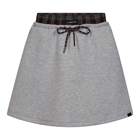 Haute L'Amitié Maxi Sweat Pull-On Skirt Grey Melangé