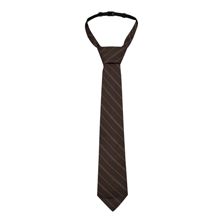 Mørkebrunt nålestribet Mocca Pin Stripe Tie slips i blød bomuld og lyocell kvalitet til mænd fra Haute L'Amitié.