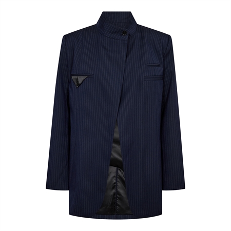 Haute L'Amitié Navy Pin Overlap Blazer Navy
