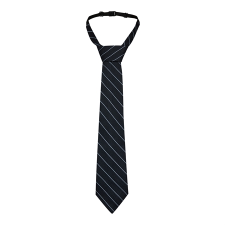 Mørkeblåt klassisk Navy Pin Tie slips i vævet kvalitet til mænd fra Haute L'Amitié.