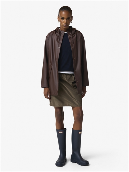 HUNTER JO PU Raincoat Chocolate Brown