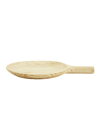 Madam Stoltz Round wooden serving dish w/ handle 48x33x4 cm