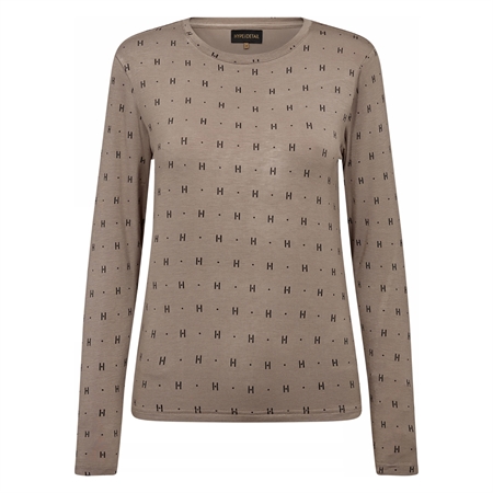 Hype the Detail Tee L/S Cashmere-Blend Sand