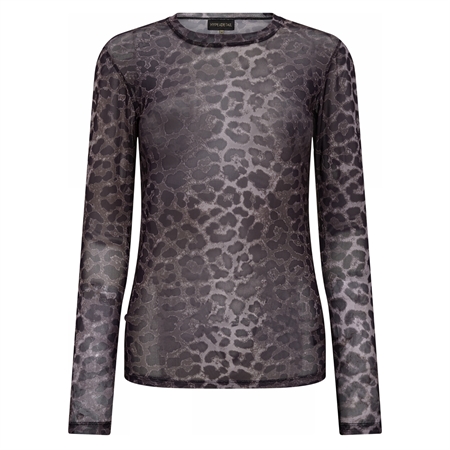 Hype the Detail Blouse w /Print Leopard