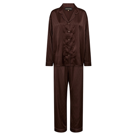 Hype The Detail Satin Pyjamas Dark Brown