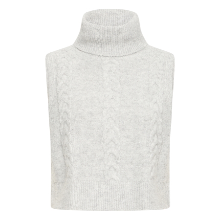 Ichi IaAlbertine Collar light grey melange