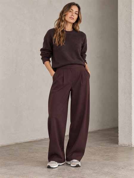 Ichi IhFava Barrel Pant Fudge Melange