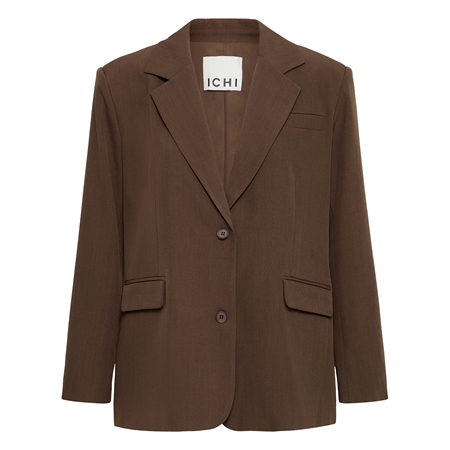 Mørkebrun meleret Ichi IhFava Oversize Blazer habitjakke til kvinder