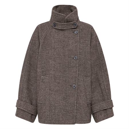 Ichi IhGaziva Short Jacket Chocolate Brown 