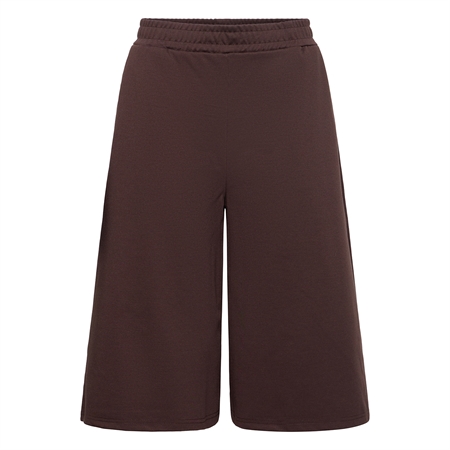 Ichi IhKate Jorts - Lange mørkebrune shorts i Chocolate Torte farve med stræk
