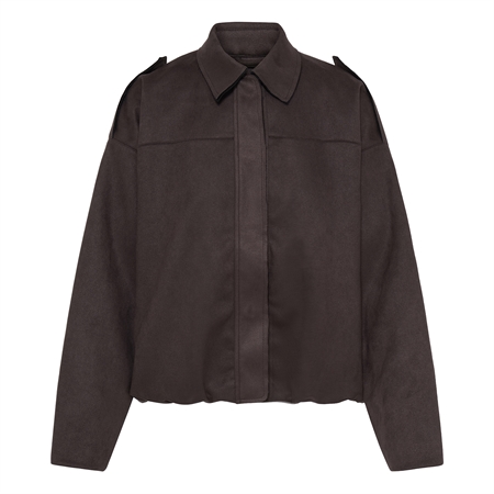 Mørkebrun Ichi IhKeisha Jacket kort overgangsjakke til kvinder